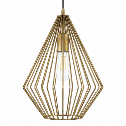 Lanterna Geometrica Faceted Metal Pendant Light