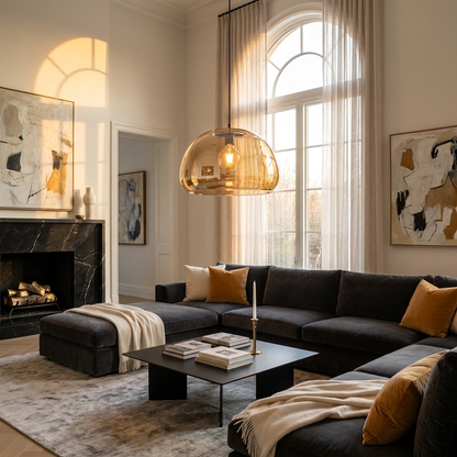 Bolla Trasparente Clear Glass Dome Pendant Light