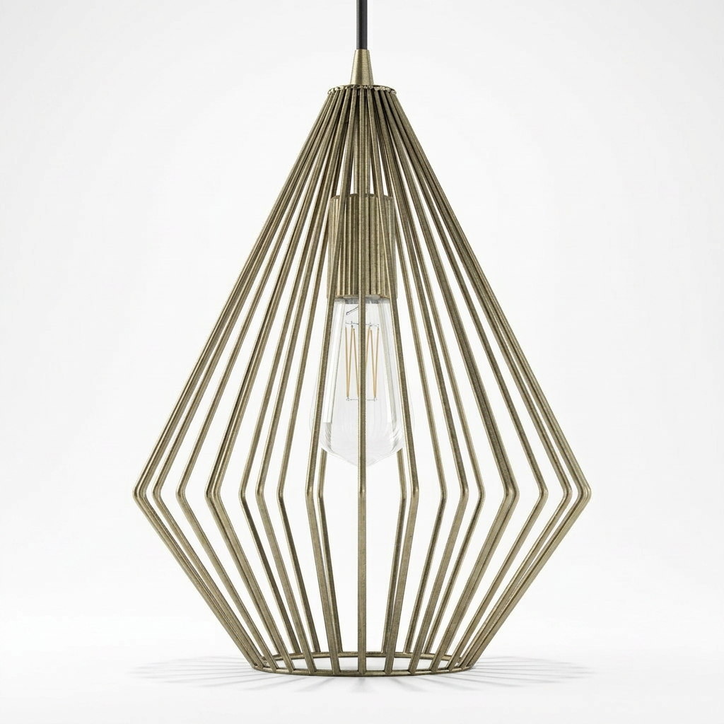 
Lanterna Geometrica Faceted Metal Pendant Light