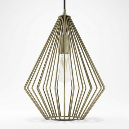 Lanterna Geometrica Faceted Metal Pendant Light