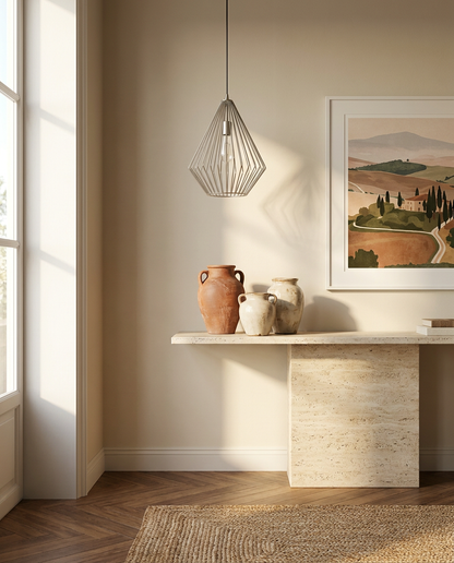 Lanterna Geometrica Faceted Metal Pendant Light