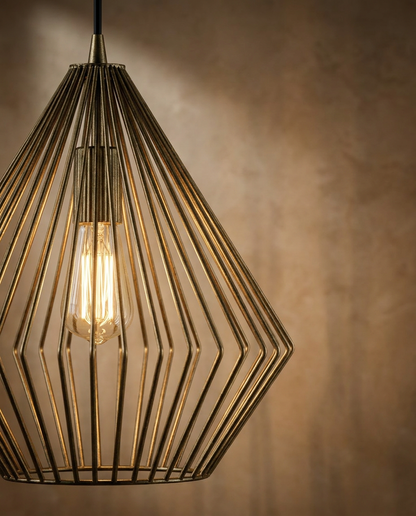 Lanterna Geometrica Faceted Metal Pendant Light